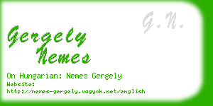 gergely nemes business card